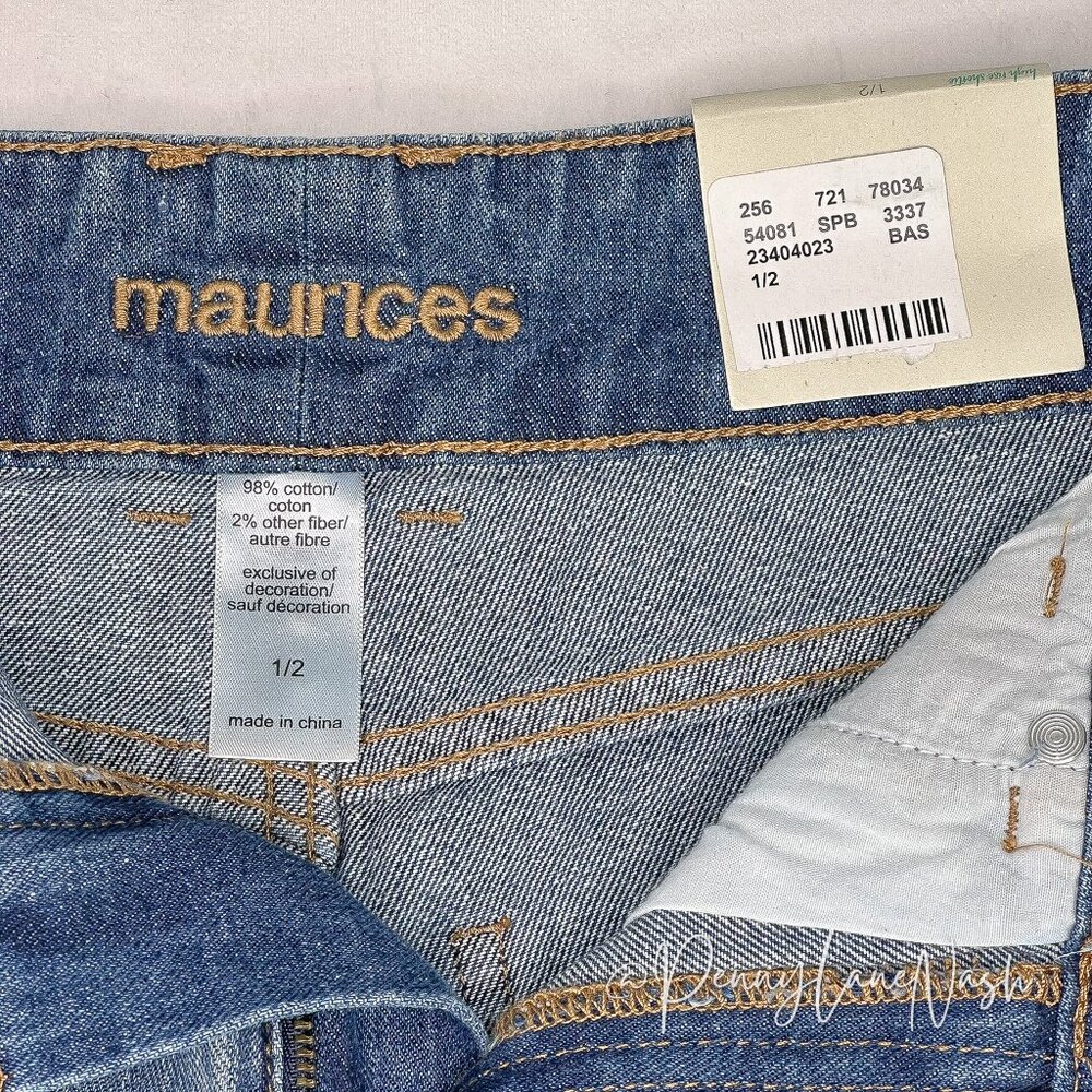 NWT Maurices High Rise Distressed Denim Jean Shorts - Picture 8 of 8